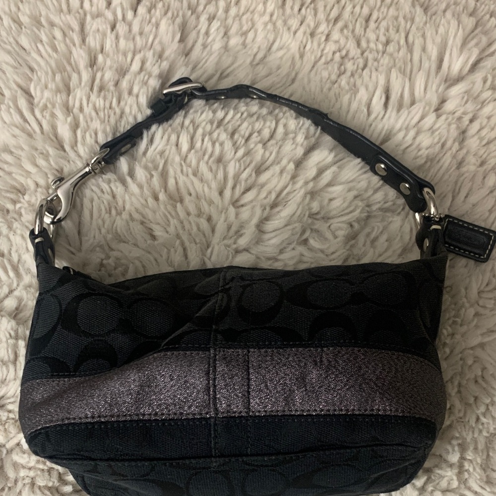Coach Black and Gray Mini Bag - Picture 4 of 7